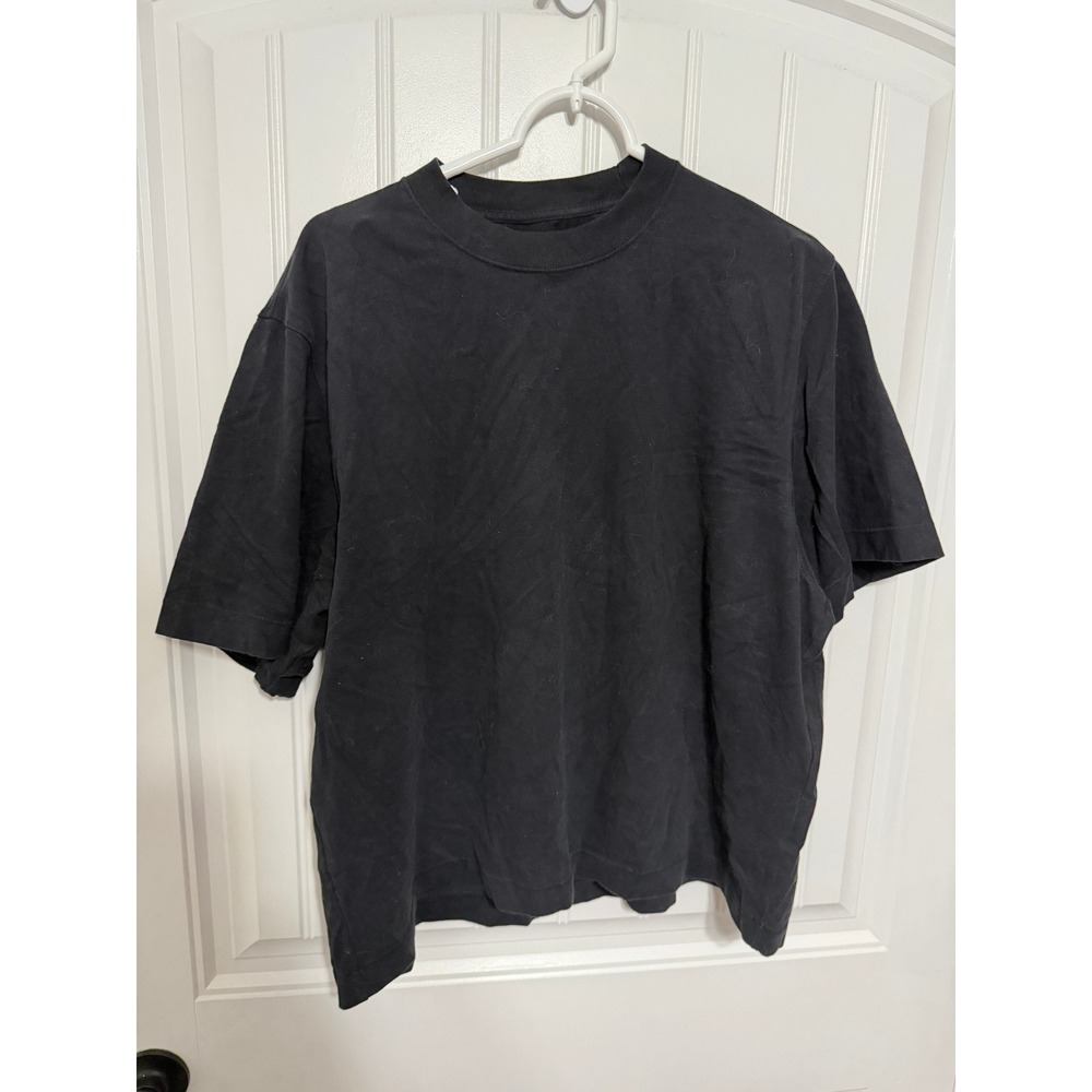 Abercrombie & Fitch T-Shirt Women L Premium Essentials Cropped Black EUC